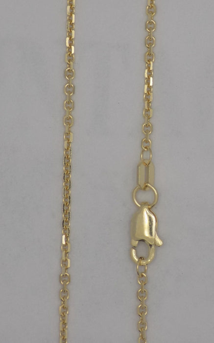 18" 14 karat yellow gold 1.65 mm cable chain