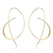 Large swirl 14ky gold earring hoops
