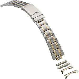 Two tone deployment watchband