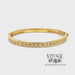 Rustic 14ky satin gold hinged diamond bangle bracelet video