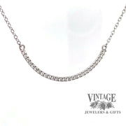 Revolving video of  14 karat white gold diamond choker necklace