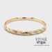 Hinged 14ky gold stripped pattern bangle bracelet video