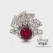 Revolving video of Platinum vintage Art Deco Natural ruby and diamond ring