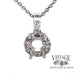 .18 carat white gold diamond semi mount pendant