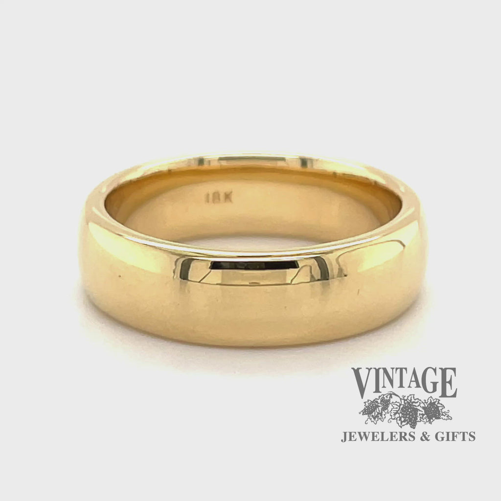 Heavy 18k gold 6 mm comfort fit band