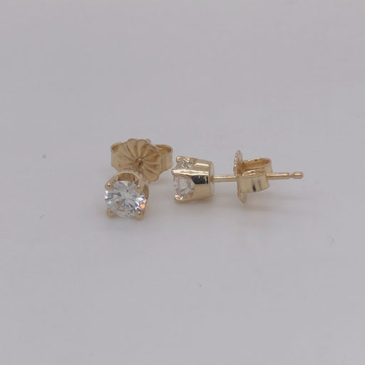 1/2 carat total weight round brilliant cut diamond stud earrings