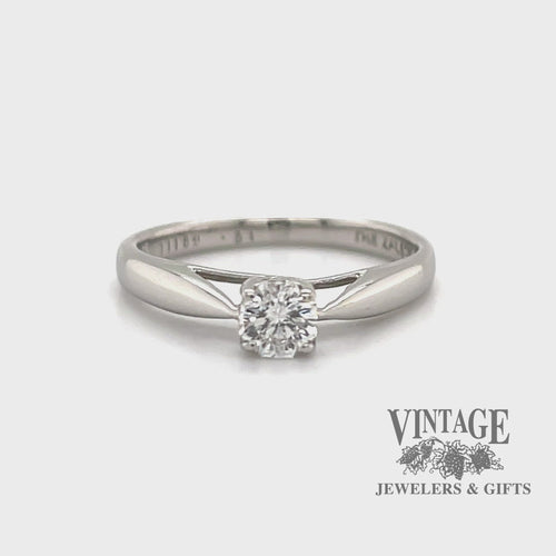 .31 carat octagonal platinum solitaire ring video