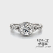 14kw and rose gold designer diamond ring by Verragio video