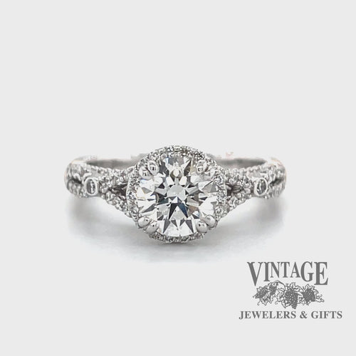 14kw and rose gold designer diamond ring by Verragio video