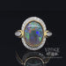 Black opal and diamond 14ky gold ring video