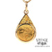 Revolving video of 14 karat yellow gold estate state of Alaska 1/10 oz commemorative coin pendant