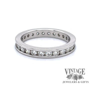 Revolving video of Platinum channel set diamond eternity ring
