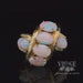 Opal cluster 18ky gold ring video