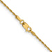 14 karat yellow gold 1 mm loose rope chain with lobster clasp
