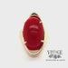 Red coral 14ky gold contemporary ring Video