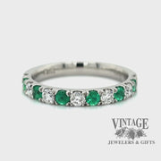 Emerald and diamond pave platinum ring video