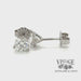 Revolving video of 14 karat white gold 1.02 carat total weight natural diamond martini style stud earrings