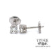 Revolving video of 14k white gold .52 carat total weight diamond protector back stud earrings