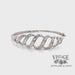 Revolving video of14 karat white gold 3 carat total weight baguette diamond hinged bangle bracelet