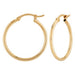 Medium 14k yellow gold pierced hoop earrings