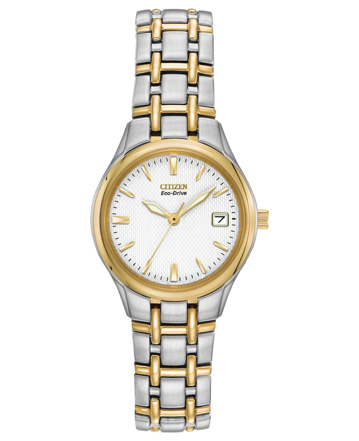 Ladies stainless steel two tone Citizen Eco Drive "Corso" wrist watch