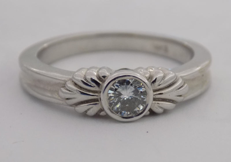 .34 carat white gold diamond solitaire ring