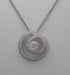 18k white gold, Hearts on Fire diamond swirl pendant, front view