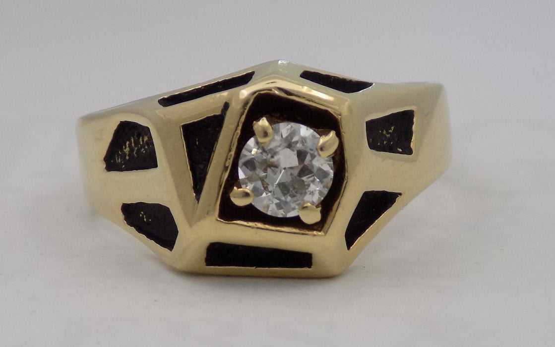 .50 carat solitaire abstract diamond ring