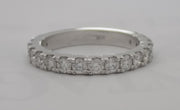 14 karat white gold 1.02 carat diamond band