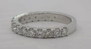 14 karat white gold 1.02 carat diamond band
