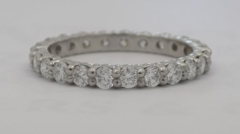 1.24 carats platinum diamond eternity ring