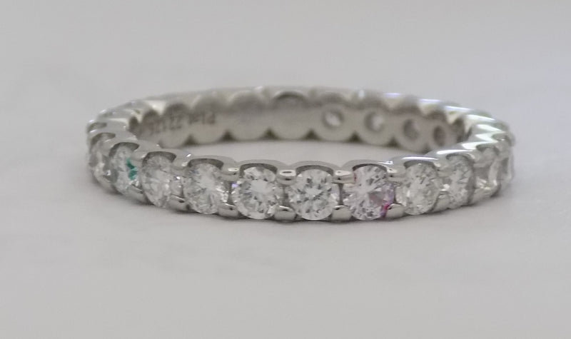 1.24 carats platinum diamond eternity ring