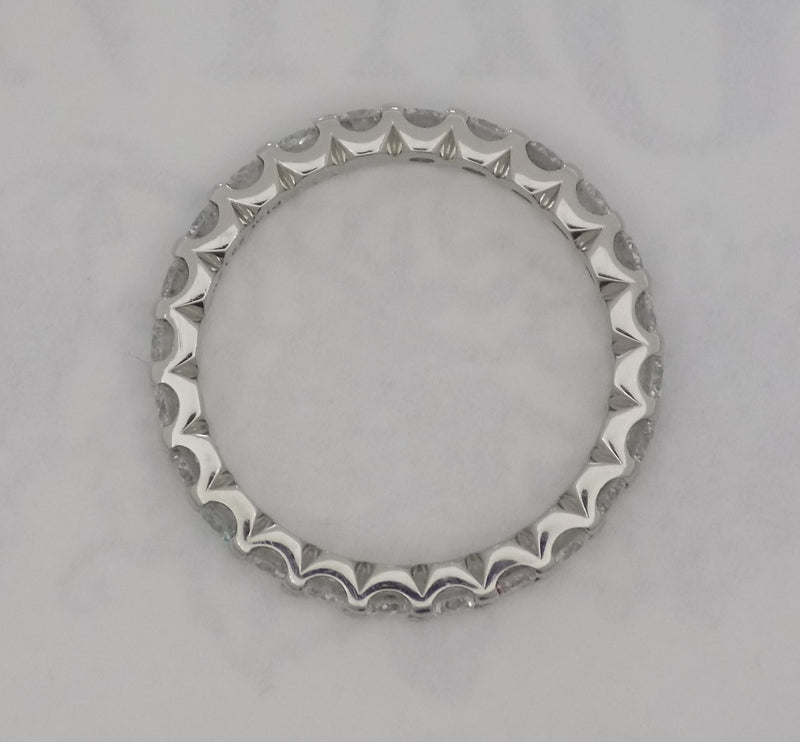 1.24 carats platinum diamond eternity ring