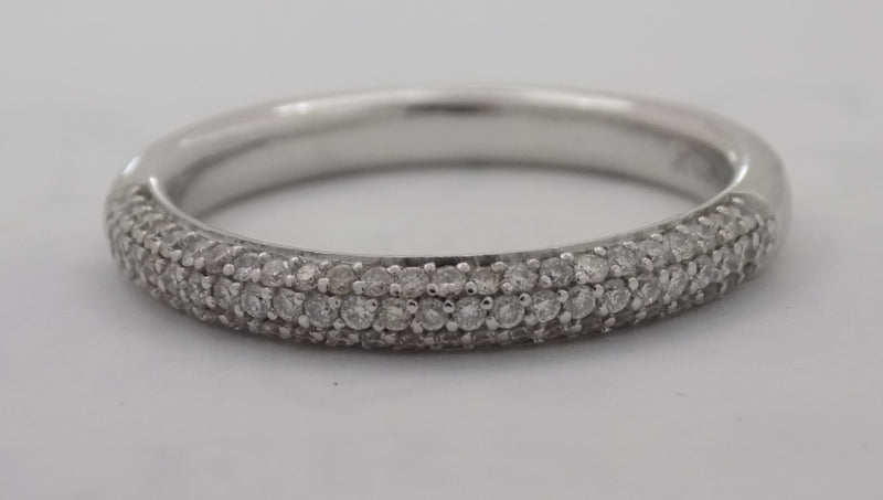 White gold diamond pave band