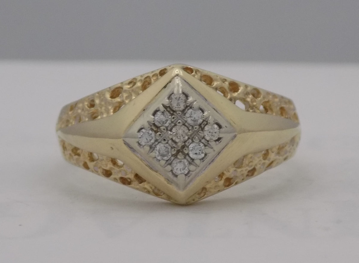 Early Victorian Pearl, Paste, and 14K Gold Antique Cluster Ring