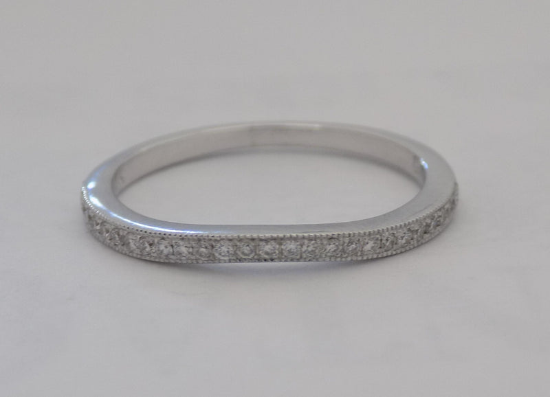 White gold pinpoint diamond wedding band