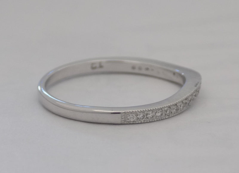White gold pinpoint diamond wedding band