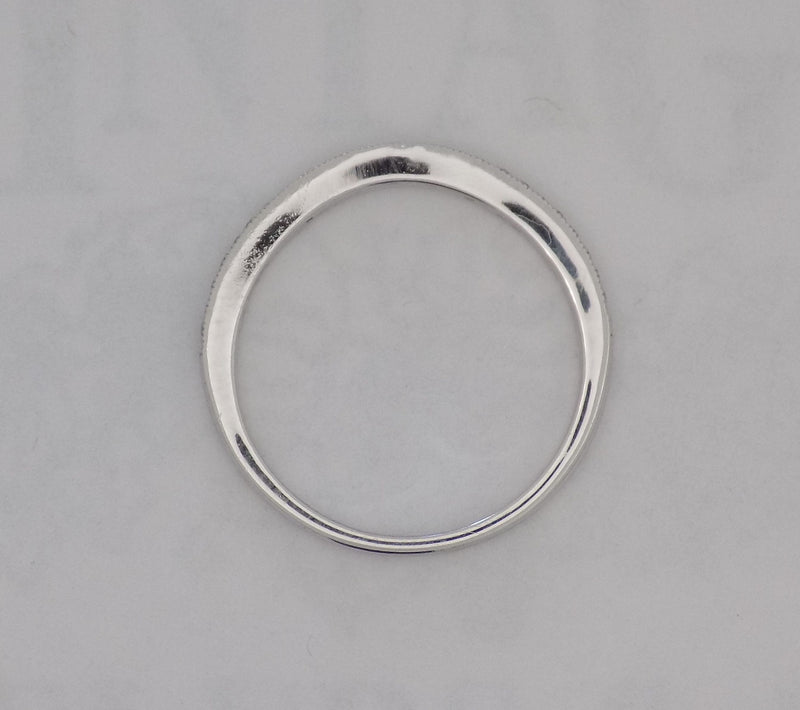 White gold pinpoint diamond wedding band