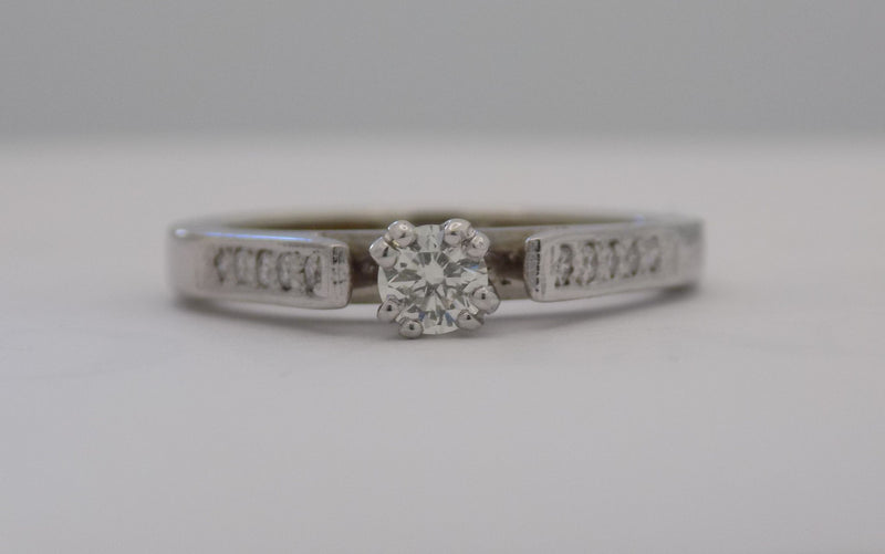 White gold .20 carat diamond ring