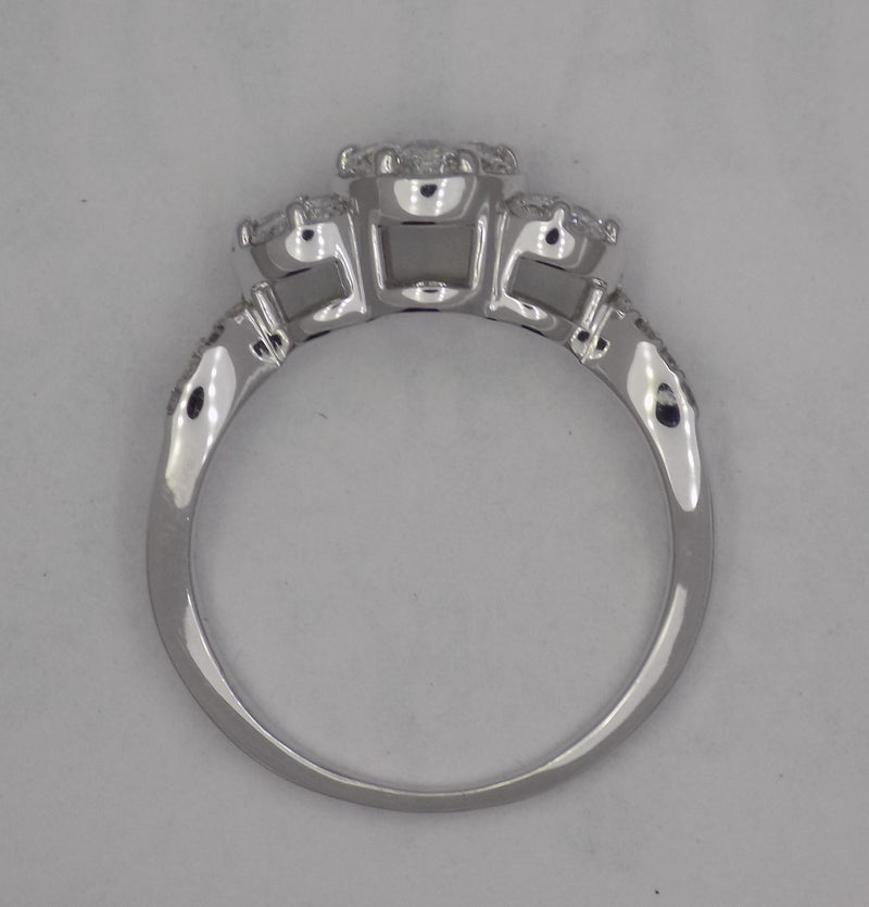 White Gold diamond cluster ring.