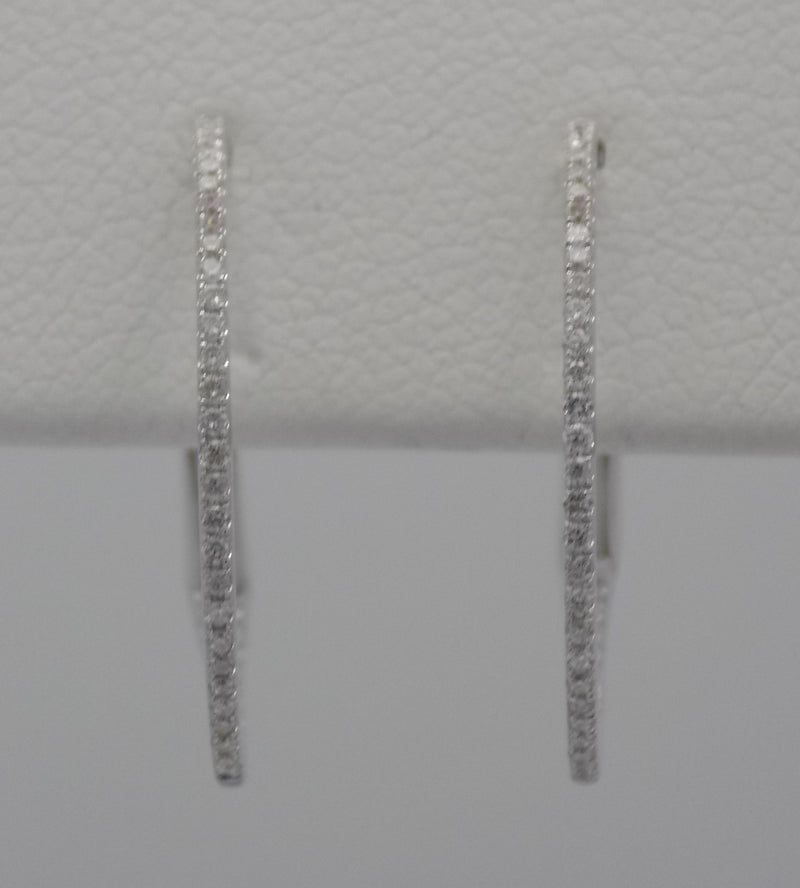 .72ctw diamond hoop earrings 14kw gold