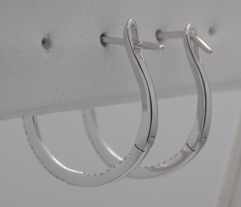 .72ctw diamond hoop earrings 14kw gold