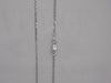 24" 14 karat white gold 1.45 mm diamond cut cable chain