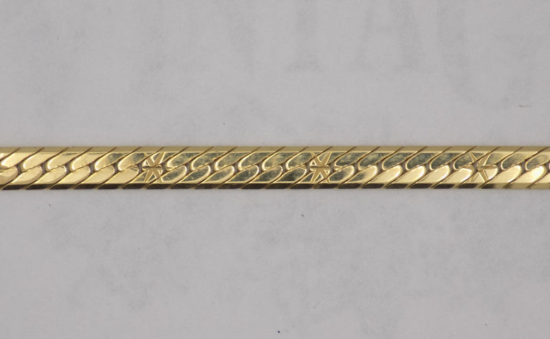 15.5" yellow gold herringbone chain