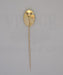 Yellow gold oval fine green jadeite stickpin, view of back