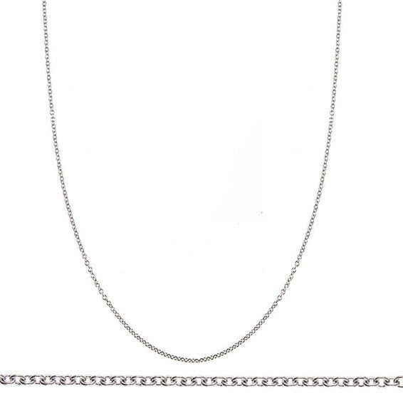 Platinum 18" 1.1mm Solid Cable Chain