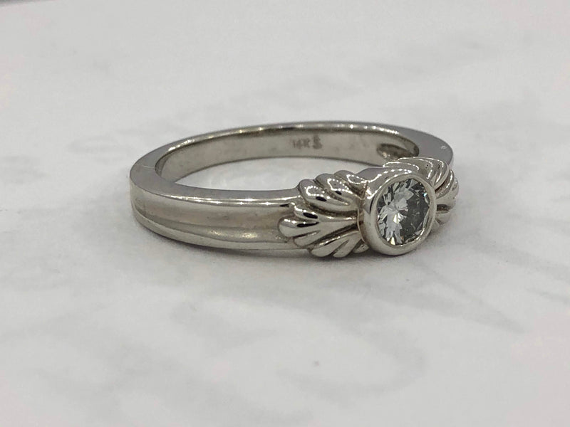 .34 carat white gold diamond solitaire ring