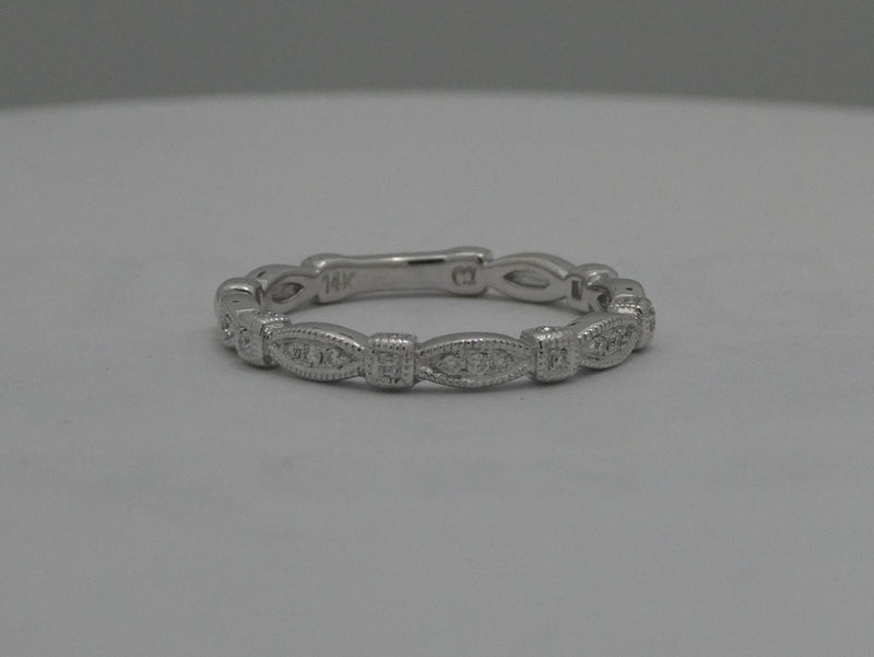 White gold diamond marquise and square shape band