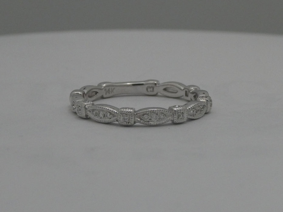 White gold diamond marquise and square shape band