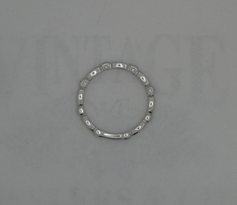 White gold diamond marquise and square shape band